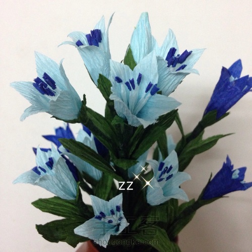 皱纹纸龙胆花制作方法 第17步