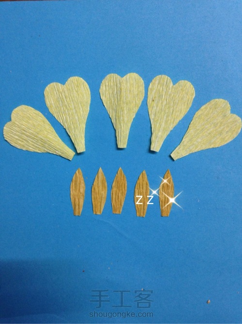 皱纹纸欧洲报春花制作方法 第2步