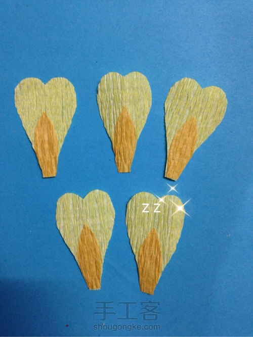 皱纹纸欧洲报春花制作方法 第3步