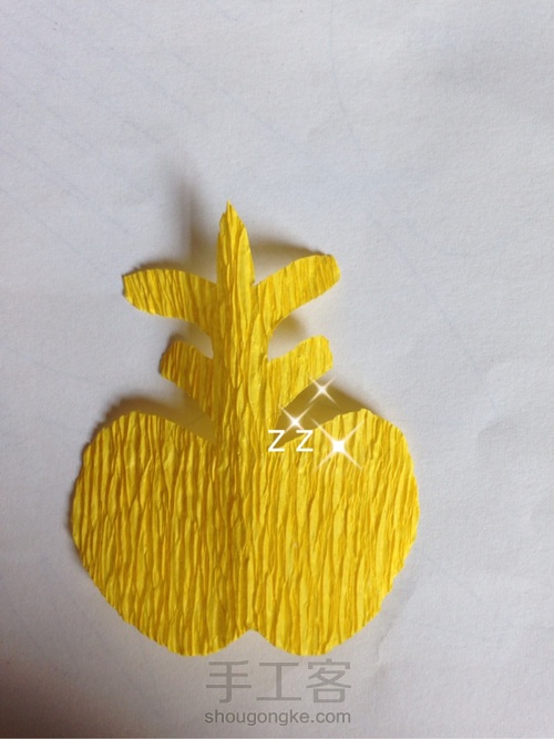 皱纹纸跳舞兰制作方法 第2步