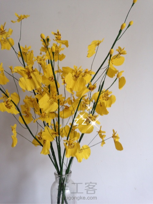 皱纹纸跳舞兰制作方法 第12步