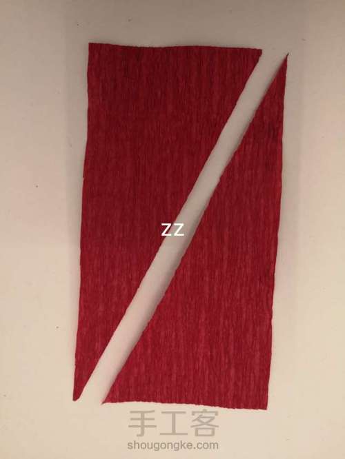 皱纹纸朱顶红制作方法 第1步