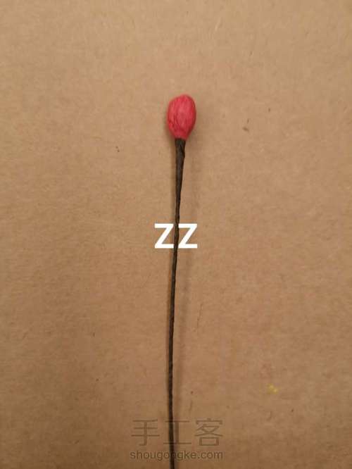 皱纹纸珊瑚钟制作方法 第12步