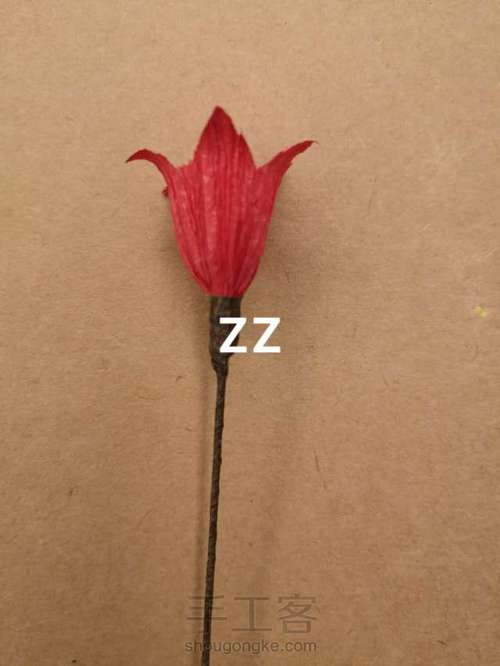 皱纹纸珊瑚钟制作方法 第9步