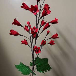 皱纹纸珊瑚钟制作方法