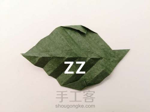 折纸贴画绣球花 第15步