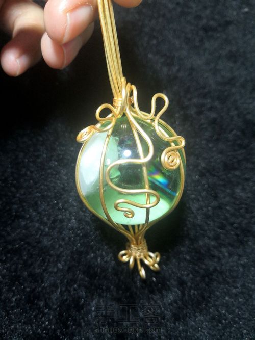 水晶绕线吊坠 第10步