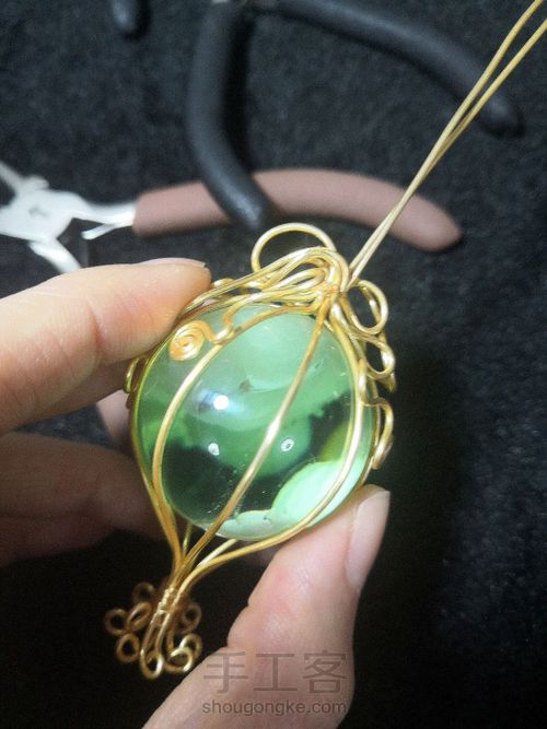 水晶绕线吊坠 第11步