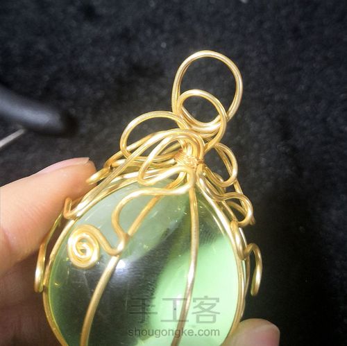 水晶绕线吊坠 第12步