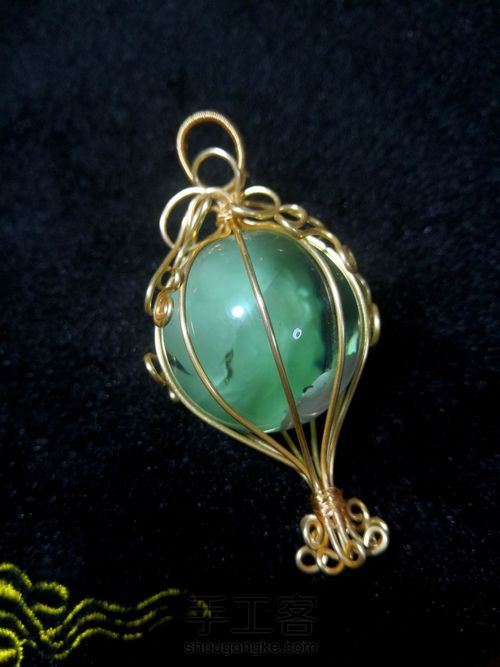 水晶绕线吊坠 第13步