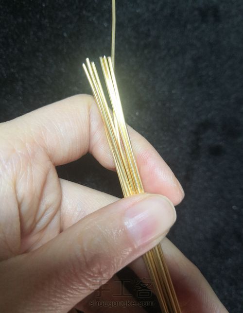 水晶绕线吊坠 第2步