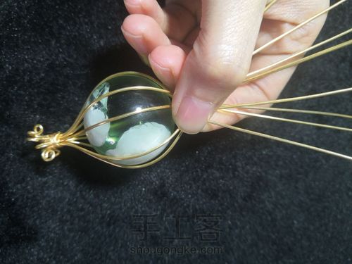 水晶绕线吊坠 第7步