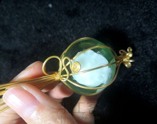 水晶绕线吊坠 第9步