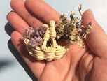 萌系纸藤编织小花篮