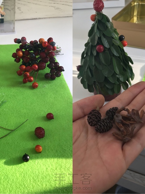 超简单!做一棵小小圣诞树 第8步
