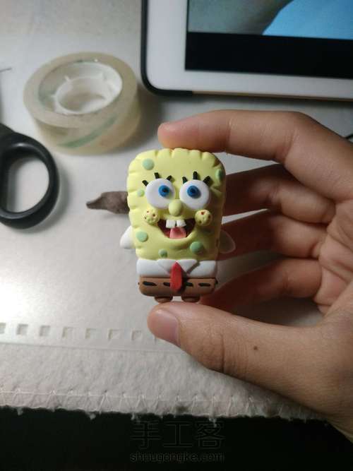 海绵宝宝粘土基础教程 第14步
