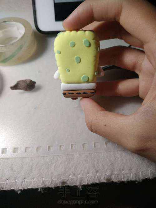 海绵宝宝粘土基础教程 第16步