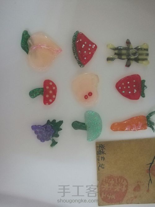 热熔胶做樱桃发饰贴片 第12步