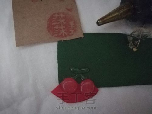 热熔胶做樱桃发饰贴片 第6步