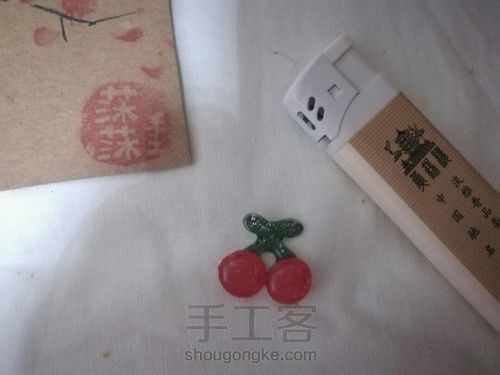 热熔胶做樱桃发饰贴片 第9步