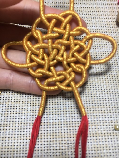 【🌸未央ૢ🌸】一款简单的花结 第13步