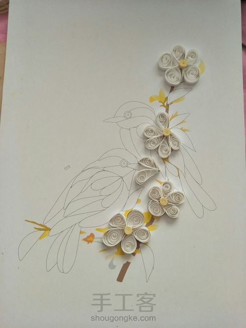 衍纸小鸟 第2步