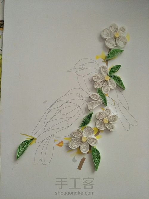 衍纸小鸟 第3步