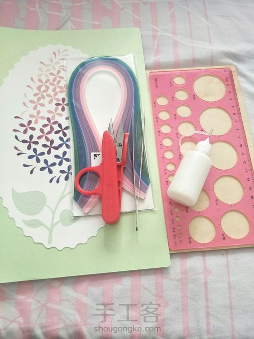 衍纸丁香花 第1步