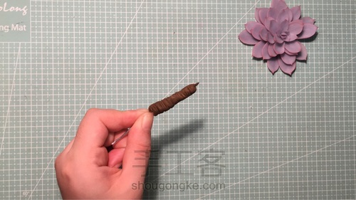 树脂粘土广寒宫多肉教程 第19步