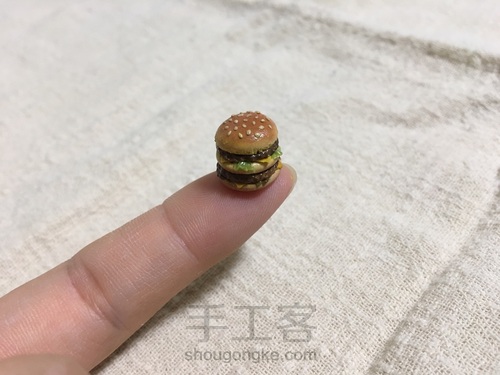 微缩软陶-巨无霸汉堡包 第11步