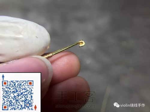 简单开口戒 椭圆戒面 第15步