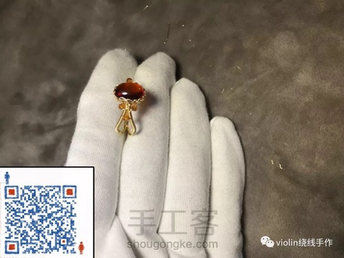 简单开口戒 椭圆戒面 第18步