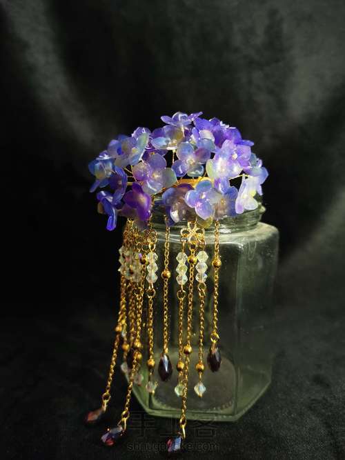 【原创】热缩绣球步摇 第8步