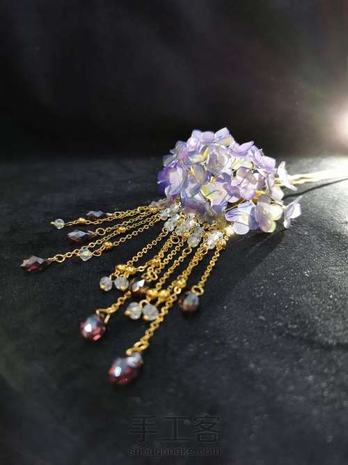 【原创】热缩绣球步摇 第9步