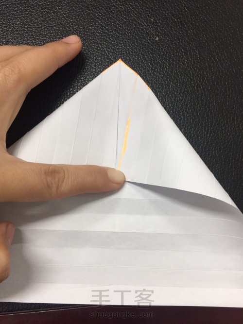 红掌折纸教程之花 第17步