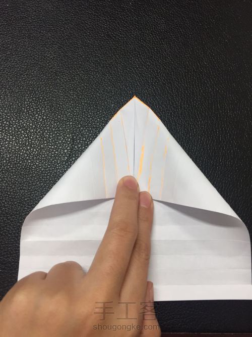红掌折纸教程之花 第20步