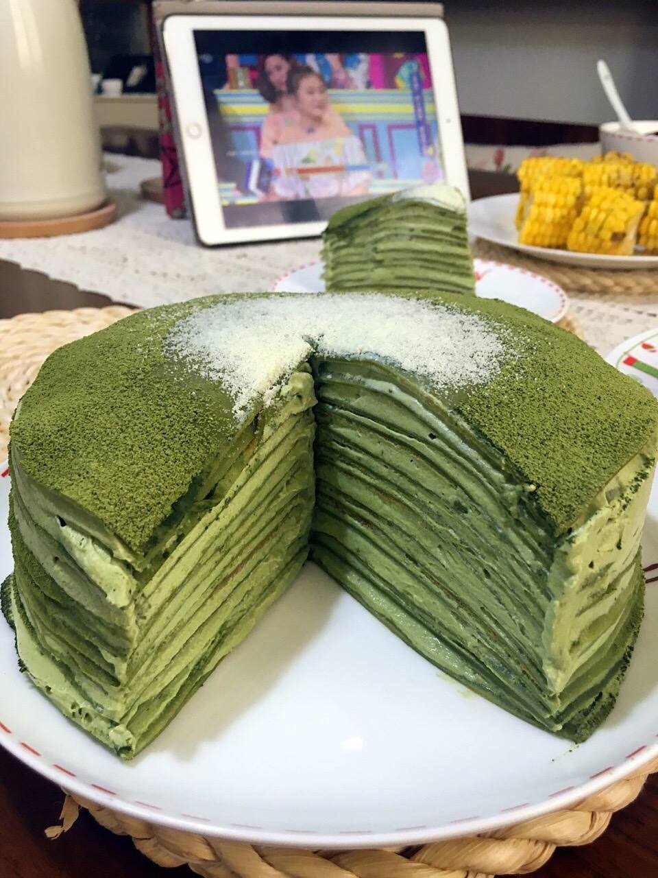 就是绿绿的千层蛋糕啦。