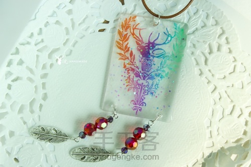 橡皮章热缩片滴胶混搭挂饰 第14步