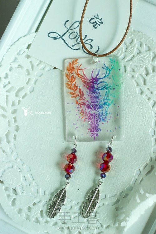 橡皮章热缩片滴胶混搭挂饰 第16步