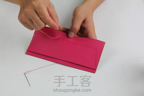 爱马仕Kelly wallet 凯莉钱包制作 第4步