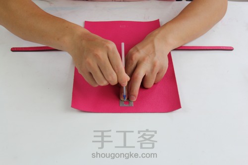 爱马仕Kelly wallet 凯莉钱包制作 第17步