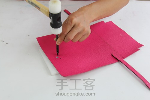 爱马仕Kelly wallet 凯莉钱包制作 第18步