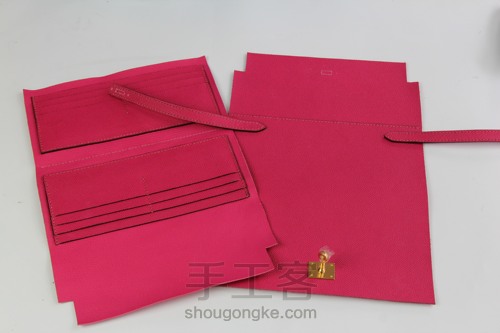 爱马仕Kelly wallet 凯莉钱包制作 第21步