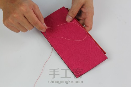 爱马仕Kelly wallet 凯莉钱包制作 第29步
