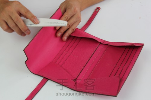 爱马仕Kelly wallet 凯莉钱包制作 第35步