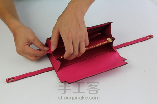 爱马仕Kelly wallet 凯莉钱包制作 第37步