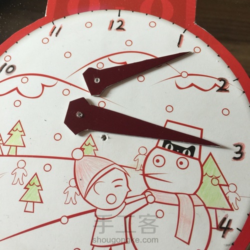 （原创）钟表模型学具 第11步