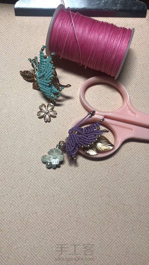 ʕ •ᴥ•ʔ。銗。斜卷结小蝴蝶。 第31步