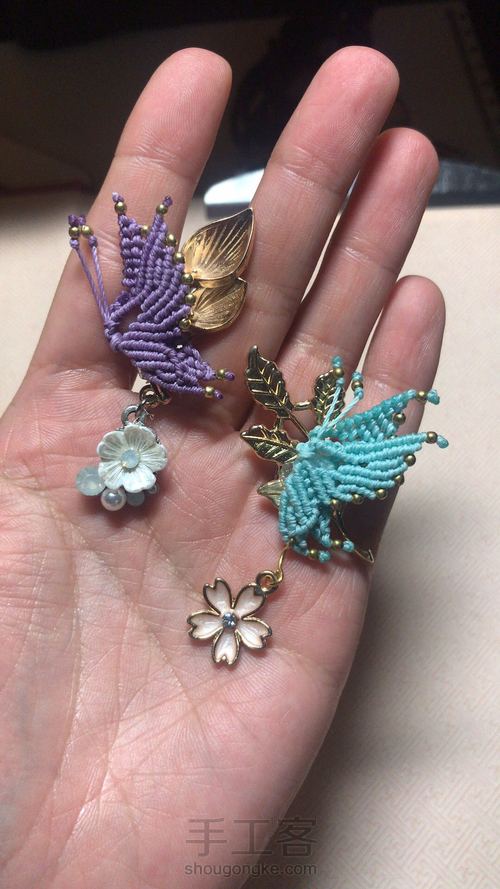 ʕ •ᴥ•ʔ。銗。斜卷结小蝴蝶。 第32步