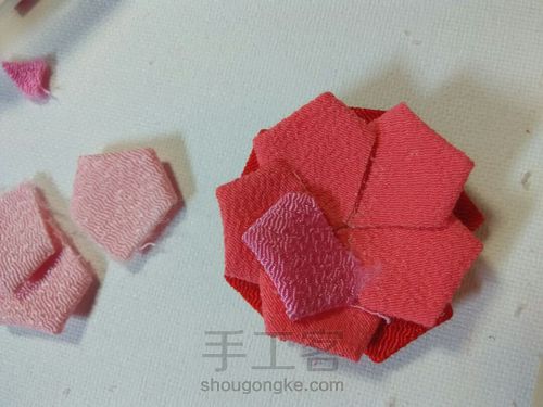 绉布玫瑰🌹 第14步